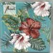 AMB.12513146 Hibiscus Floral Petrol papírszalvéta 25x25cm, 20db-os