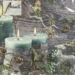 AMB.33312165 Blue Candles karácsonyi papírszalvéta 33x33cm, 20db-os