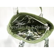 Divattáska Mohazöld - Sötétzöld levelekkel 