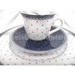 K.C.5176115 Vintage Indigo reggeliző szett, 3 részes 