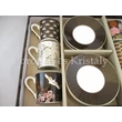 R2S.126ORTL Orientál porcelán mokkacsésze szett 6 személyes, 12 részes, díszdobozban