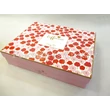 R2S.126POWP Rózsaszín virág porcelán mokkacsésze szett 6 személyes, 12 részes, díszdobozban
