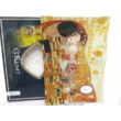 H.C.198-1021 Üvegtál Klimt: Csók, 2x28x20 cm
