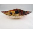H.C.198-1131 Háromszögű üvegtál Klimt: Csók, 4,5x17x17 cm