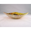 H.C.198-1132 Háromszögű üvegtál Klimt: Csók, 4,5x17x17 cm