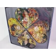 H.C.198-7005 Üveg tál szett 4 részes Klimt képek, 3x28x28 cm