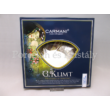 H.C.198-8091 Hullámos szélű üveg sütikínáló Klimt: Csók, 19x30 cm 