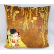 H.C.021-1601 Párna barna Klimt: Csók, 45x45x11 cm