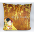 H.C.021-1601 Párna barna Klimt: Csók, 45x45x11 cm