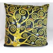 H.C.021-1611 Párna fekete Klimt: Csók, 45x45x11 cm