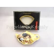 H.C.532-1501 Porcelán teafiltertartó Klimt: Csók, 1,5x8,7x13,3 cm