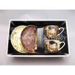 H.C.532-7403 Porcelán mini-tea szett 2 személyes, 4 részes, Klimt: Csók 