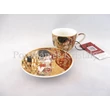 H.C.532-8301 Porcelán Mokkacsésze + alj, Klimt: Csók  