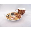 H.C.532-8301 Porcelán Mokkacsésze + alj, Klimt: Csók  