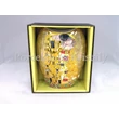 P.P.W3A15-24634 Porcelán váza 20x16x6 cm, Klimt: Csók 