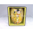 P.P.W3A15-24634 Porcelán váza 20x16x6 cm, Klimt: Csók 