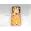 P.P.W3A46-08771 Porcelán váza 20x15x6 cm, Klimt: Csók 