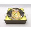 P.P.W4B27-16513 Porcelán süteményeskészlet lapáttal 6 személyes, 8 részes, Klimt: Csók 