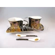 P.P.W8KL334-22352 Porcelán Nonfiguratív mini-tea szett 2 személyes, 6 részes, Klimt: Csók 