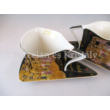 P.P.W4B34-16544 Porcelán Nonfiguratív mini-tea szett 2 személyes, 6 részes, Klimt: Csók 