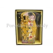 P.P.W4B46-16599 Porcelán váza 20x15x6 cm, Klimt: Csók 
