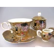 P.P.W5A26-15384 Porcelán mini-tea szett 2 személyes, 9 részes, Klimt: Csók 