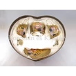 P.P.W5A26-15384 Porcelán mini-tea szett 2 személyes, 9 részes, Klimt: Csók 