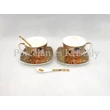 P.P.W6A60-11499 Porcelán mini-tea szett 2 személyes, 6 részes, Klimt: Csók 