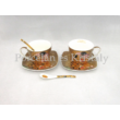 P.P.W6A60-11499 Porcelán mini-tea szett 2 személyes, 6 részes, Klimt: Csók 