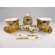 P.P.W6A67-14285 Porcelán Nonfiguratív mini-tea szett 2 személyes, 9 részes, Klimt: Csók