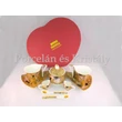 P.P.W6A67-14285 Porcelán Nonfiguratív mini-tea szett 2 személyes, 9 részes, Klimt: Csók