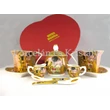 P.P.W6A67-14285 Porcelán Nonfiguratív mini-tea szett 2 személyes, 9 részes, Klimt: Csók