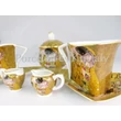 P.P.W6A67-14285 Porcelán Nonfiguratív mini-tea szett 2 személyes, 9 részes, Klimt: Csók