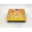 P.P.W8KL363-22413 Porcelán oldaltálcás mini-mokka szett 2 személyes, 4 részes, Klimt: Csók 