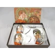 P.P.W6S60-17071 Porcelán mini-tea szett 2 személyes, 6 részes, Mucha: Topáz