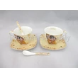 P.P.W9KL460-09275 Porcelán mini-tea szett 2 személyes, 6 részes, Klimt: Csók