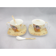 P.P.W9KL460-09275 Porcelán mini-tea szett 2 személyes, 6 részes, Klimt: Csók