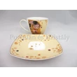 P.P.W9KL460-09275 Porcelán mini-tea szett 2 személyes, 6 részes, Klimt: Csók