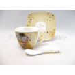 P.P.W20KL418-09158 Porcelán csésze szett 6 személyes, 18 részes, Klimt: Csók