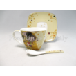 P.P.W20KL418-09158 Porcelán csésze szett 6 személyes, 18 részes, Klimt: Csók