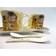 P.P.W9KL434-09206 Porcelán Nonfiguratív mini-tea szett 2 személyes, 6 részes, Klimt: Csók