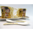 P.P.W9KL434-09206 Porcelán Nonfiguratív mini-tea szett 2 személyes, 6 részes, Klimt: Csók