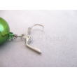10481 Gyöngy fülbevaló zöld eosin, 1,5 cm 