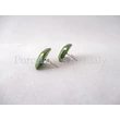 10648/1 Négyzetes fülbevaló zöld eosin, 1,5x1,5 cm 