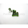 10786 Ginkgo fülbevaló zöld eosin, 1,5x2 cm