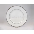 9100/3/3384 Nagy lapostányér fehér-platina, 3x30,7 cm