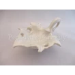10522 Szőlőlevél fehér eosin, 7,5x15,5x12 cm