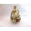 10737/8478 Kéttüzű Eosin Duplafalú váza - Limitált szériás - 22x16,5x15 cm