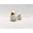10369/2/026 Pillangós Álló tojás bonbonier - közepes - 9x6,5 cm