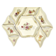 193/026 Háromszög kínálótál pillangós, 3x10x8,7 cm